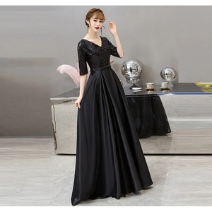 Vestido de mujer de diseñador hecho a medida con bordado a mano, maxi de manga larga para fiestas de invierno, vestido de boutique para mujer - Product Image 5