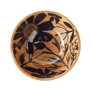 Cuencos de madera para servir a granel para frutas, juego de cuencos de madera con estampado recubierto de esmalte para restaurante y Hotel, estilo japonés decorativo - Product Image 5