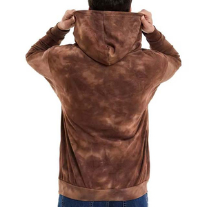 Venta al por mayor de alta calidad de algodón de los hombres llano teñido pulóver ligero polar personalizado hombres sudaderas con capucha sudaderas con logotipo personalizado - Product Image 5