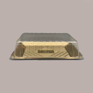 Kadò Alcas 270x190H21mm No. 3 Plateau de service à pâtisserie 100 pièces en plastique doré de qualité supérieure - Product Image 2