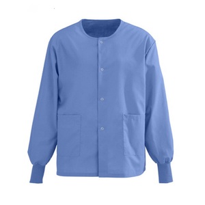 Venta al por mayor de las mujeres con cremallera frontal bolsillos enfermera Hospital uniforme suave elástico médico Scrub chaquetas con estilo diseños chaquetas - Product Image 1