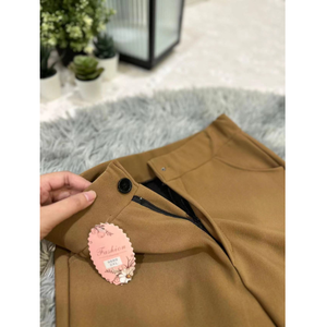 เสื้อผ้าผู้หญิงกระโปรง Palazzo ขากว้าง (ใส่ได้ถึง110กก.) กางเกงขายาวทรงตรงตัดตรงยาวมีซิป - Product Image 2