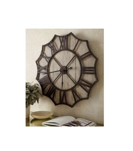 Horloge murale hexagonale en métal de fer de haute qualité dans le luxe, horloge murale pivotante de salon, décoration de la maison, suspension à la mode - Product Image 2