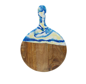 Tabla de Cortar y Servir de Resina Epoxi y Madera de Olivo Directo de Fábrica, Tabla de Charcutería de Madera de Teca - Product Image 5