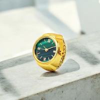Montre-bague réglable pour femme, style vintage, plaqué or rose, cadran rétro, cadeau de Noël, bijoux tendance