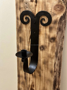 Candelabro de pared de estilo lujoso y moderno, candelabro de hierro forjado a mano para una vela para Navidad o decoración del hogar - Product Image 5