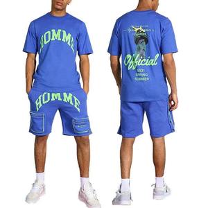 Trending Men's Summer Set Venta al por mayor Logotipo personalizado Traje de dos piezas para casual y ropa deportiva - Product Image 1