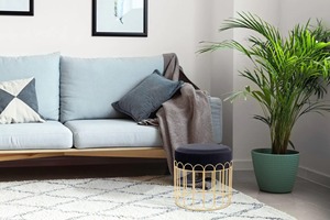 Tabouret élégant en métal et velours et poufs Qualité fantastique à prix compétitif Pouf pour le salon - Product Image 4