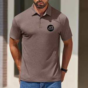Hombres de alta calidad para Polos con cuello vuelto Camisetas de lona transpirables Color sólido MOQ bajo - Product Image 2
