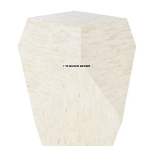 Table d'appoint élégante en métal doré avec plateau en marbre, petite table d'appoint moderne, table de chevet pour chambre à coucher, table d'appoint pour salon - Product Image 2