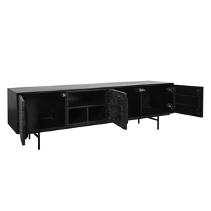 Nouveaux meubles faits à la main en bois d'acacia massif noir armoire de rangement en métal de Style indien rustique pour la cuisine conception personnalisée OEM/ODM - Product Image 2