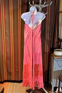 เดรสยาวแขนกุดคอวีลึกเซ็กซี่สำหรับใส่ไปทะเลย้อมสีย้อมดีไซน์ทันสมัยขนาดเล็ก - Product Image 2