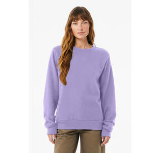 Sweat-shirt d'hiver unisexe Bella + Canvas 3945 en molleton 100 % coton, lavande foncé, léger, doublé, col rond, décontracté - Product Image 2