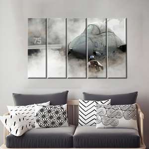 ภาพพิมพ์บนผ้าใบเครื่องบินรบสมัยใหม่ - งานศิลปะที่สวยงามสำหรับตกแต่งบ้าน,5P:ห่อหุ้มอย่างดี - Product Image 1