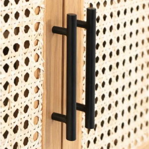 Meuble TV Paloma et unité multimédia avec portes en canne-Plus de couleurs et de tailles peuvent être utilisées dans les salons, hôtels, appartements - Product Image 6