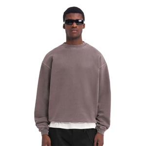 2026 New Arrivals Men's Custom Logo Sweatshirt Cotton Fleece Crew Neck Hoodie Print Pattern Streetwear Blank Hoodies No <b>Strings</b> - Product Image 3