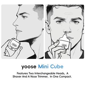 Recortadora de Vello Nasal 2 en 1 Recargable e Impermeable para Mujer, Cabezales Intercambiables de Aleación, Depiladora Facial, Alimentación USB - Product Image 6