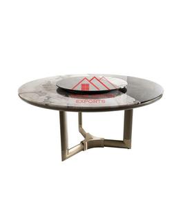 Table basse rotative en marbre, design artisanal, mobilier de décoration intérieure, vente chaude - Product Image 1