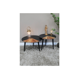 Circular Dutch Style Solid Wood Coffee Table Luxury Living Room Furniture Best Home Bedroom <b>Set</b> Kitchen Center Table Use - Product Image 1