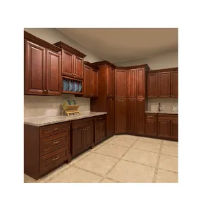 Wall base kitchen cabinets - Kitchen Cabinet Antique maple cherry - Cheap Price Kitchen Cabinets Export from Vietnam