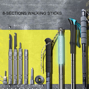 Gấp Đi Bộ Đường Dài cực hợp kim nhôm, tự vệ đa chức năng 5-phần Kính thiên văn Trọng lượng nhẹ đi bộ đường dài leo núi cực - Product Image 4