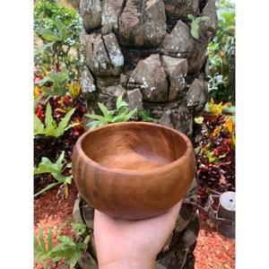 Artisan Rond Calebasse Acacia Bois Bol En Bois Rond Soucoupe Cuisine Décor Cadeaux Décoration Bol - Product Image 4