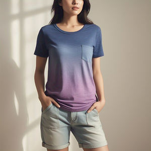 Sublimation écologique personnalisée T-shirt d'été à manches longues pour femmes, solide et décontracté, léger et à séchage rapide - Product Image 6