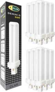 Gemini D Nhỏ Gọn Đèn Huỳnh Quang 26W G24d-3, Lumen Cao 2-Pin CFL Ống Cho Công Nghiệp Và Trong Nhà Chiếu Sáng Chuyên Nghiệp - Product Image 1