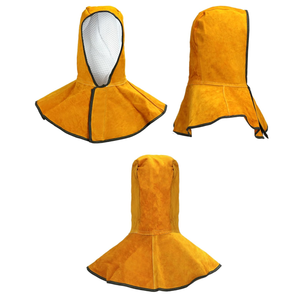 Capuche de soudeur en cuir fendu Casquette de sécurité à capuche Casque de soudage de protection - Product Image 5
