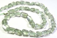 Ametyste Verte Naturelle 7-12mm, Pépites Roulées, Fil de 16 pouces, Coupe Facettée, Qualité Supérieure, Effet de Couleur, 160 Carats, Encerée/Huileée