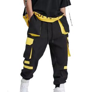Pantalon de jogging baggy cargo en nylon pour hommes de style Hip Hop le plus exigeant à vendre avec taille élastique par Laz Industry - Product Image 1