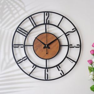 Elegant Gift Metal <b>Clock</b> Antique Vintage Style Living Room Wall Decor Metal Wall <b>Clock</b> for Office & Home Ornaments - Product Image 1