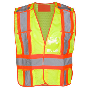 Hi Vis Traffic Security Construction Vest Chaleco DE SEGURIDAD reflectante de alta visibilidad para trabajadores - Product Image 3