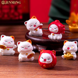 Custom Fiberglass Resin Crafts Lucky <strong>Cat</strong> Miniature Animal Statues Children's Party Car Suspension Decorative <strong>Sculptures</strong> - Product Image 4
