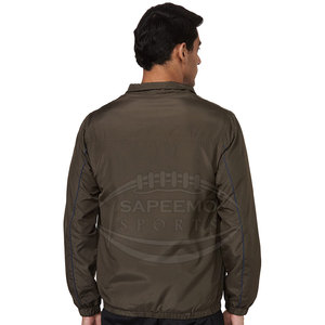 Chaqueta Deportiva Personalizada para Hombre, Cuello Alto Tejido, Logotipo Frontal, Tejido Elástico Resistente, Transpirable, Cortavientos, Ajuste Cómodo, Invierno - Product Image 4