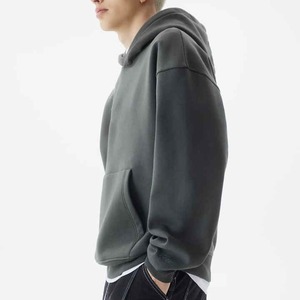 เสื้อสเวตเตอร์แบบสวมหัวมีฮู้ดผ้าฟลีซโอเวอร์ไซส์ของผู้ชาย350GSM ปักลายปรับแต่งได้สำหรับฤดูหนาว - Product Image 3