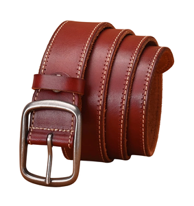 Ceinture en cuir véritable personnalisable de vente chaude avec de l'acier pour la boucle disponible dans des styles et des tailles formels-Vente en gros - Product Image 2