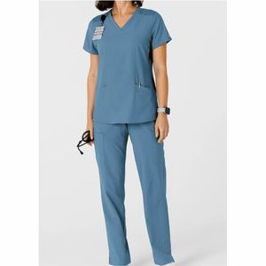 ชุดยูนิฟอร์มโรงพยาบาลแขนสั้นคอปกตั้งชุดพยาบาลสำหรับผู้ชายและผู้หญิง - Product Image 3