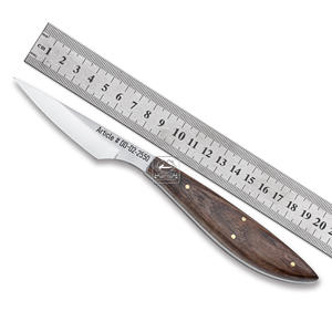 Cuchillo de caza de acero D2 hecho a mano, alta calidad, EDC personalizable, Funda de cuero en relieve de hueso de camello, cuchillo al por mayor - Product Image 6