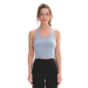 Camiseta sin mangas deportiva para mujer, Top transpirable de secado rápido para gimnasio - Product Image 3