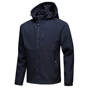 Veste Softshell d'Hiver pour Hommes à Col Montant Personnalisé avec Fermeture Éclair Chaude Polaire Style Simple Matériau de Toile Softshell - Product Image 4
