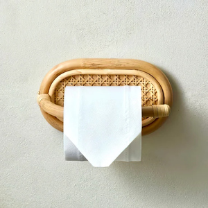 Porte-papier hygiénique en rotin, prix unique, naturel, écologique, vente en gros - Product Image 5