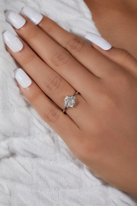 Classic Solitaire Engagement <b>Ring</b> 4.55 Ct Cushion Cut Moissanite Elongated <b>Dainty</b> Bridal Jewelry Timeless Gemstone <b>Rings</b> GRA - Product Image 4