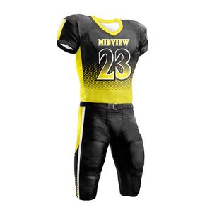 Tenues de football américain pour adultes, maillots de football personnalisés à manches courtes, imprimés, vente en gros - Product Image 1