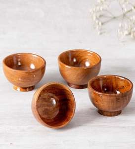 Stylish Serving <b>Bowl</b> <b>Set</b> of 3 for Home Hotel Restaurant Serving <b>Soup</b> & Dish Serving <b>Bowl</b> Brown Color Wood Salad Dining <b>Bowls</b> - Product Image 6