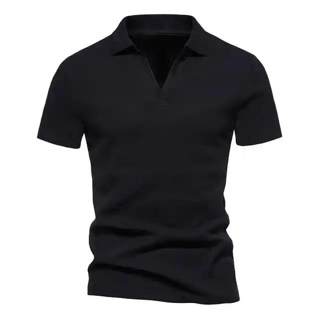 V字型コットン半袖メンズTシャツサマーカジュアルウェア男性用Tシャツ男性用Tシャツ