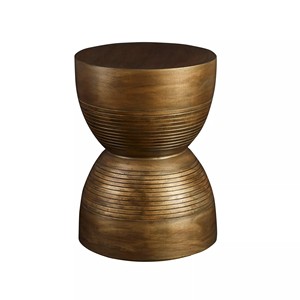 Taburete lateral de aluminio de calidad superior Diseño único con consola de incrustaciones de hueso de acabado antiguo de latón para sala de estar y dormitorio - Product Image 1