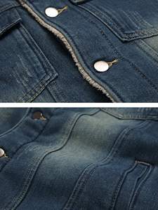 Veste en jean zippée personnalisée et respirante de qualité supérieure pour hommes Vestes en jean de qualité supérieure pour hommes - Product Image 6