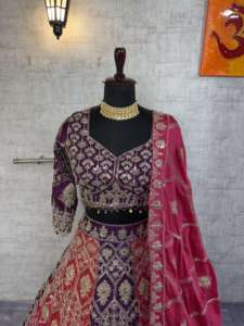 Women's Most Popular Style Premium Quality Chinon Silk Coding Sequins Work With Cancan & Canvas Patta LEHENGA CHOLI - Product Image 4