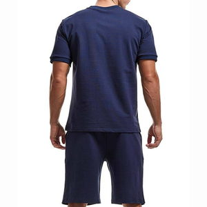 Nuevo conjunto corto de verano para hombre, camiseta de manga corta y pantalones cortos, conjunto doble de dos piezas, Camiseta de algodón transpirable - Product Image 5
